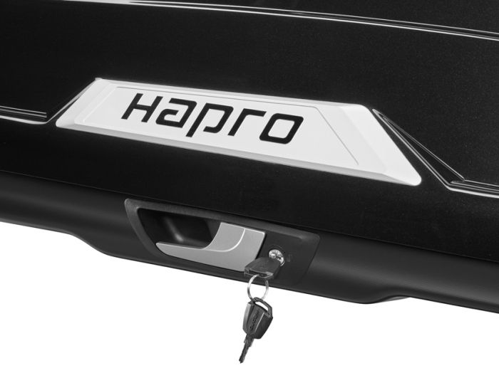 Náhled produktu - Střešní box Hapro Trivor 440 Brilliant Black