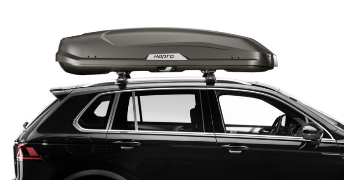 Náhled produktu - Střešní box Hapro Trivor 640 Supermatt Anthracite