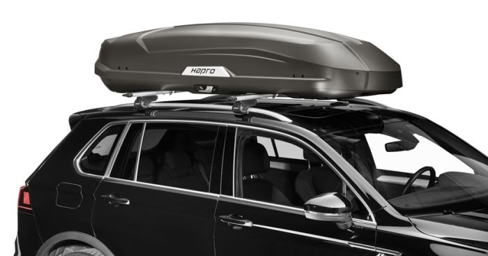 Náhled produktu - Střešní box Hapro Trivor 640 Supermatt Anthracite