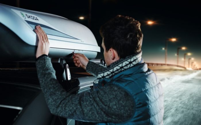 Náhled produktu - Škoda originál střešní box - stříbrná