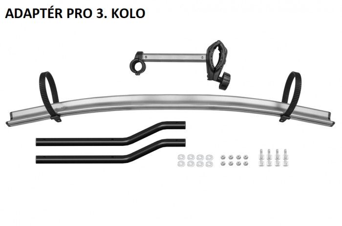 Náhled produktu - Nosič 2 jízdních kol Menabo Merak (type S) nesklopný + adaptér na 3. kolo