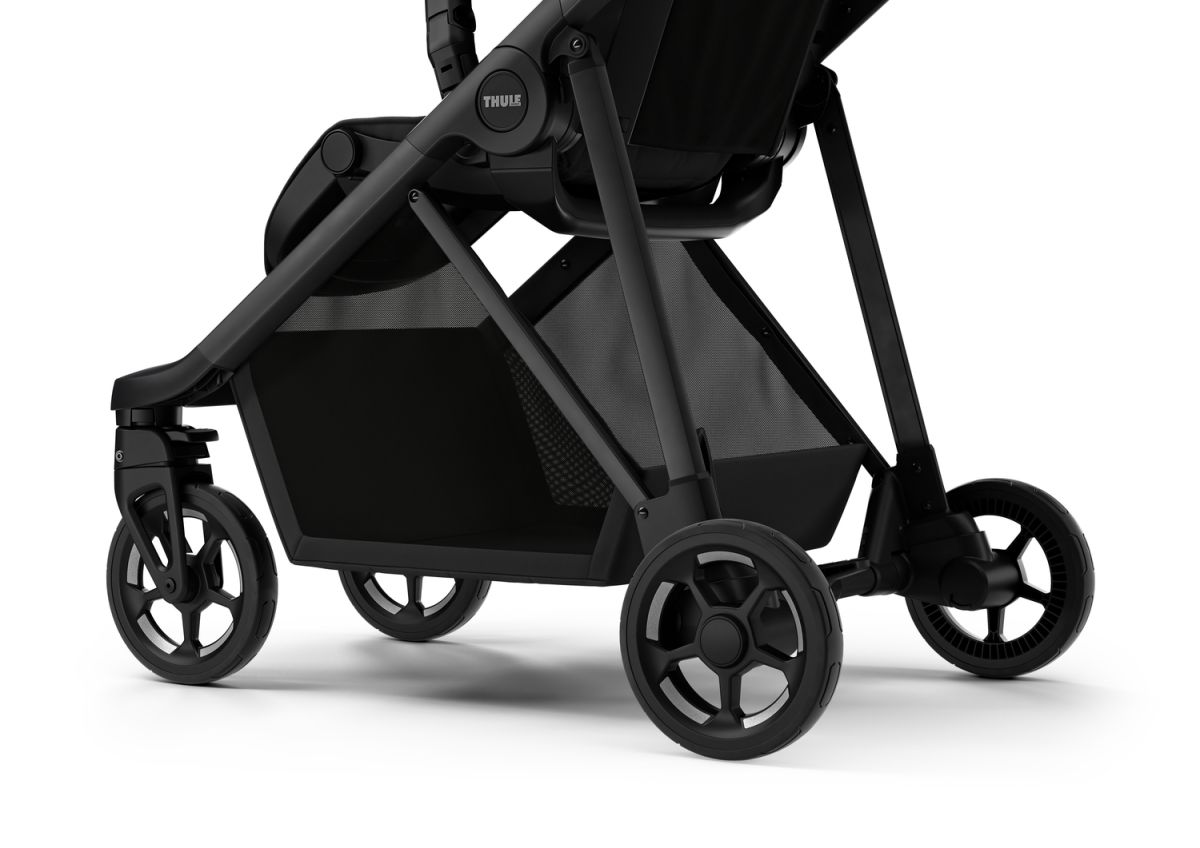 Náhled produktu - Kočárek Thule Shine Black on Black  + korbička + ochrana proti slunci/dešti Thule
