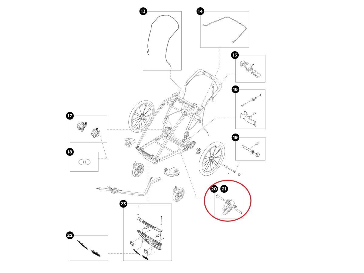 Náhled produktu - Thule Cargo Bag Hinge Bracket Left (2017-X) 40105290