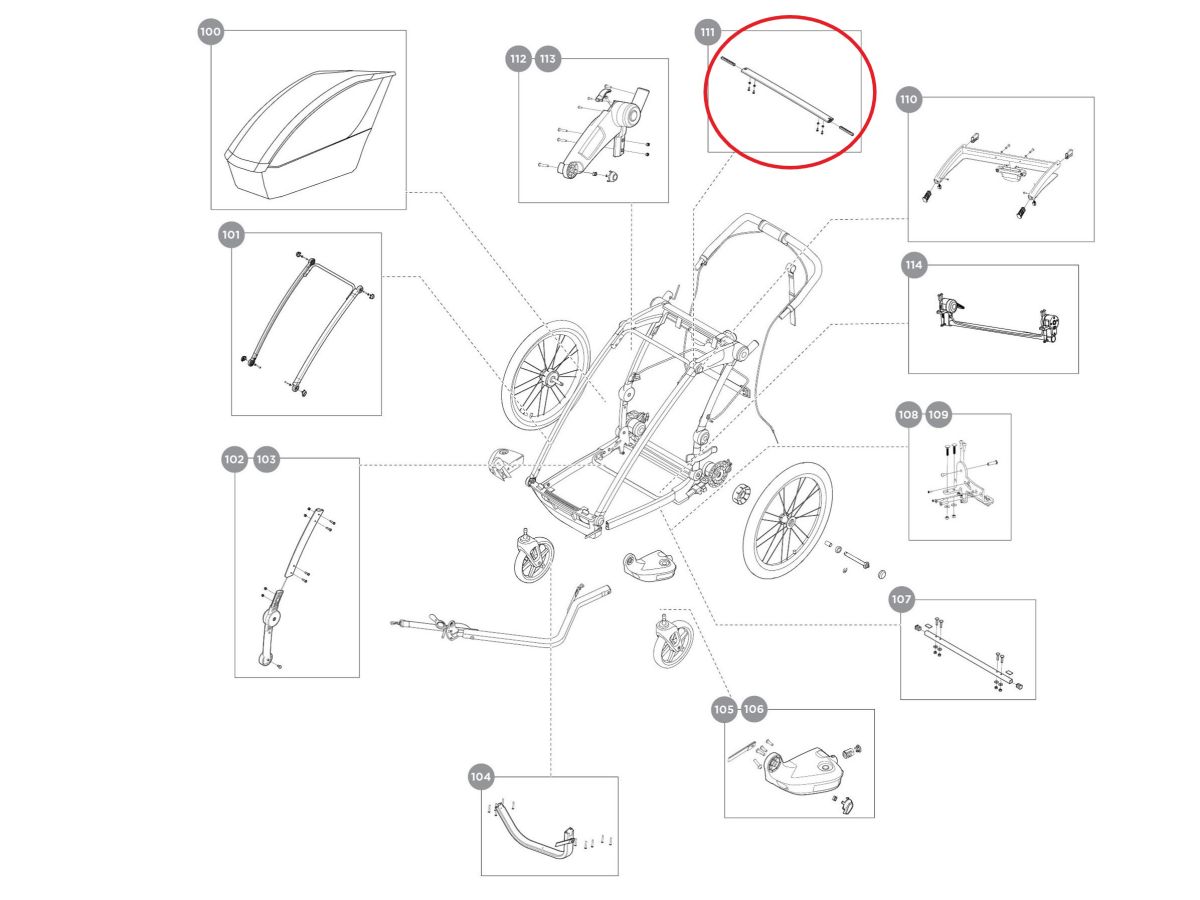 Náhled produktu - Thule Accessory Crossbar-Single Blac 54700