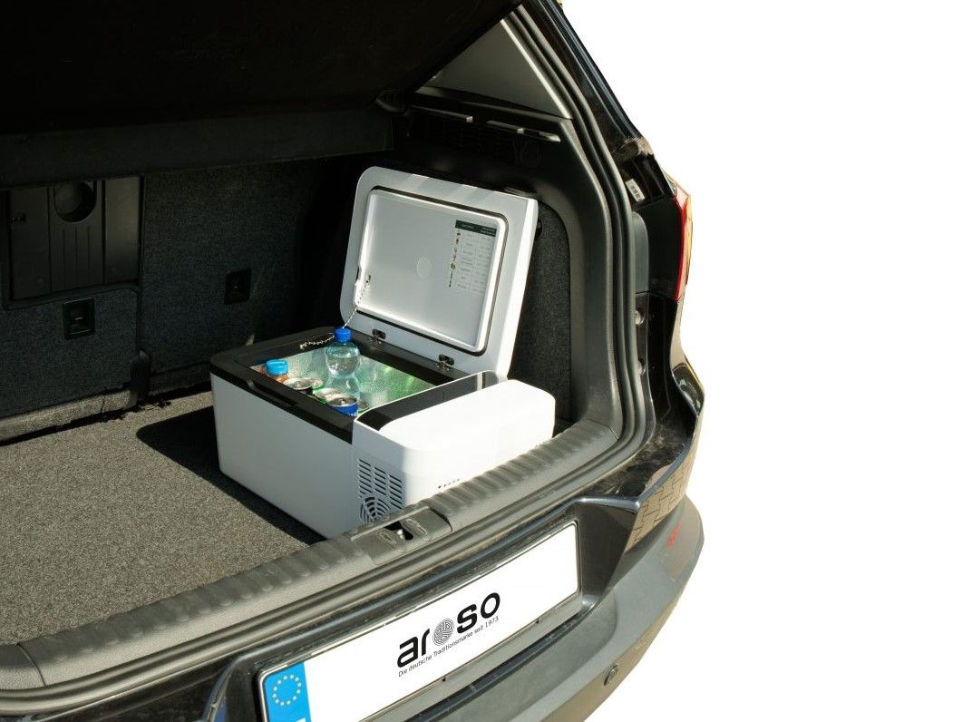 Náhled produktu - Autochladnička / mraznička / lednice kompresorová / chladící box do auta Aroso 12V/24V/230V 15l -18°