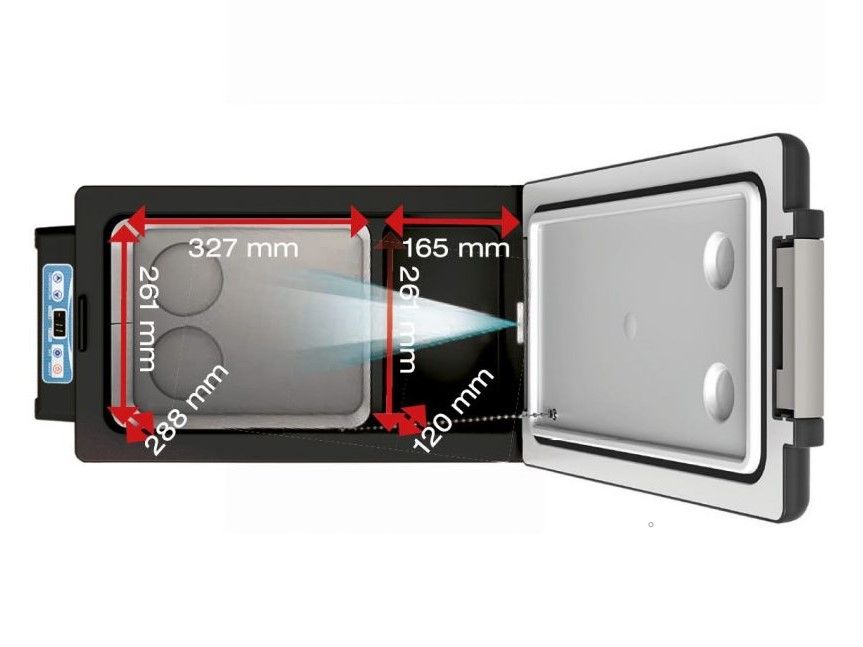 Náhled produktu - Autochladnička / mraznička / lednice kompresorová / chladící box do auta Aroso 12V/24V/230V 32l -20°