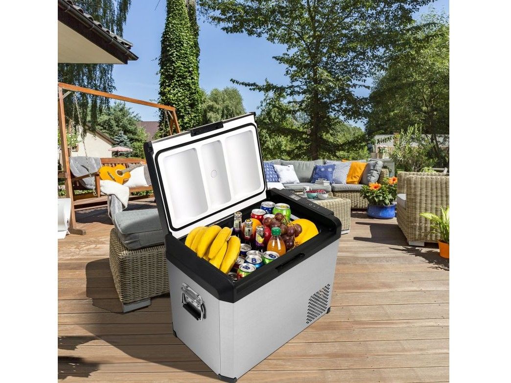 Náhled produktu - Autochladnička / mraznička / lednice kompresorová / chladící box do auta Aroso 12V/24V/230V 50l -18°