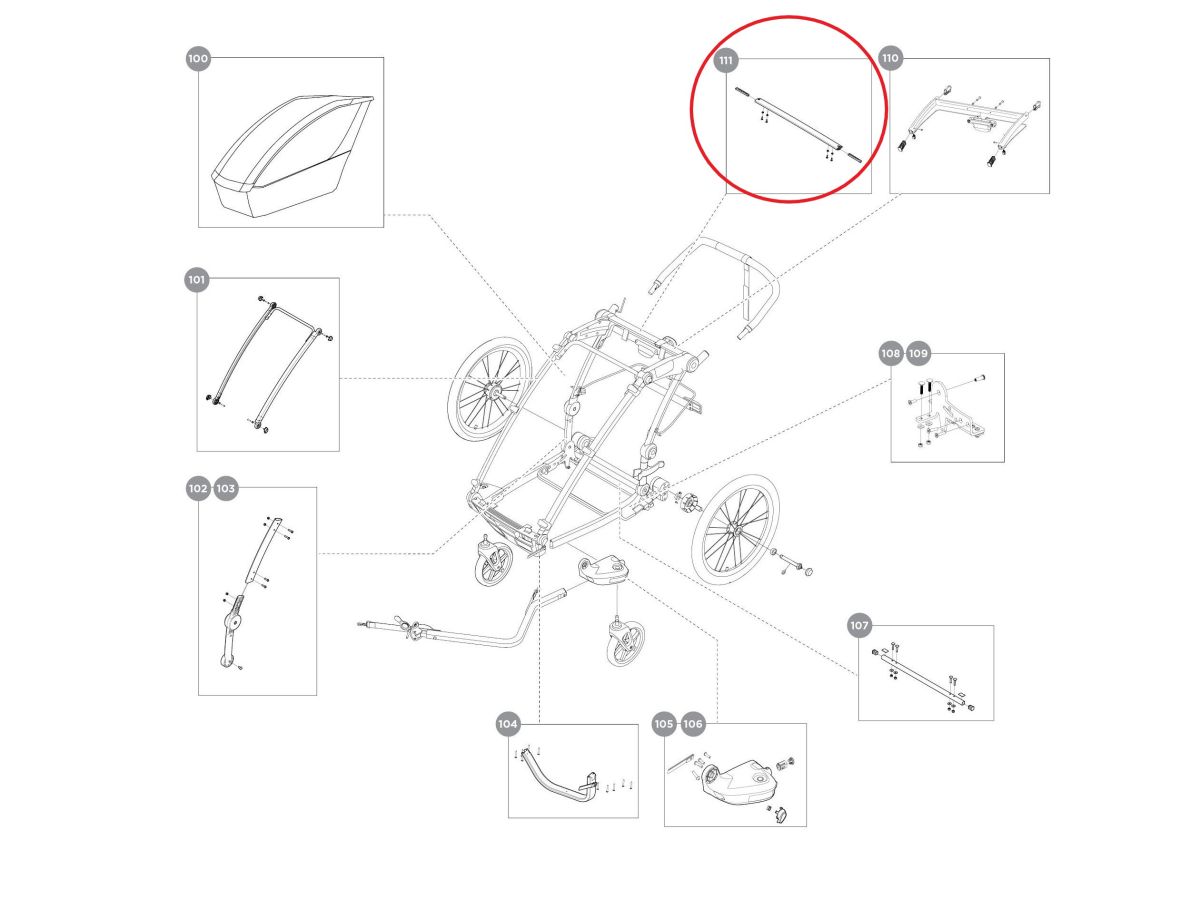 Náhled produktu - Thule Accessory Crossbar-Single 17-X 40105276