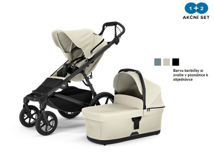 Thule Urban Glide 3 Soft Beige 4-Wheel + hluboká korba (volitelná barva) + DOPRAVA ZDARMA