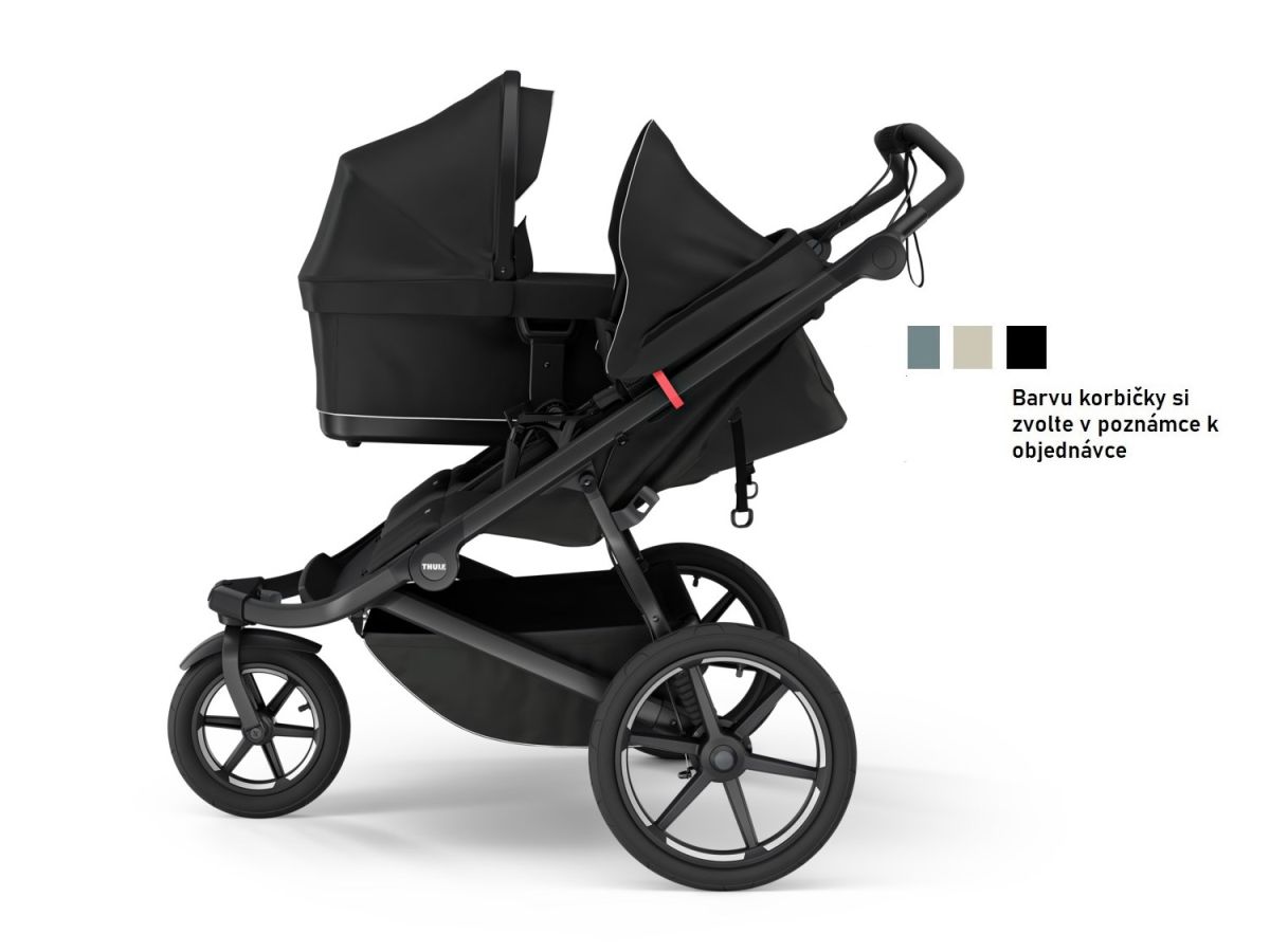 Náhled produktu - Thule Urban Glide 3 Double Black + adaptéry na autosedačku + hluboká korba (libovolná barva)