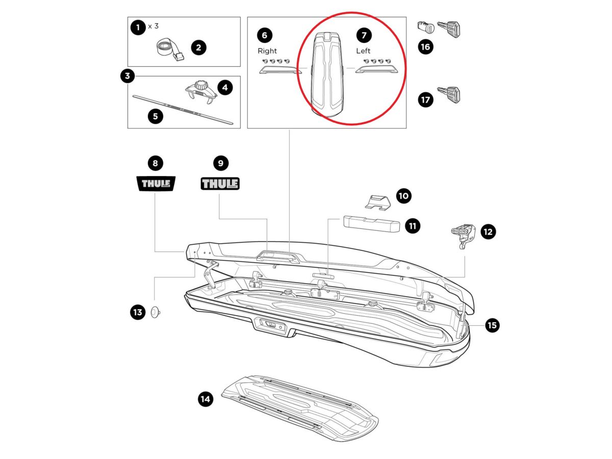 Náhled produktu - Thule Left Handle Vector 54192