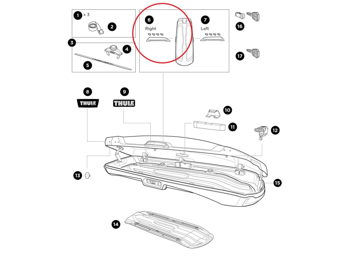 Náhled produktu - Thule Right Handle Vector 54193