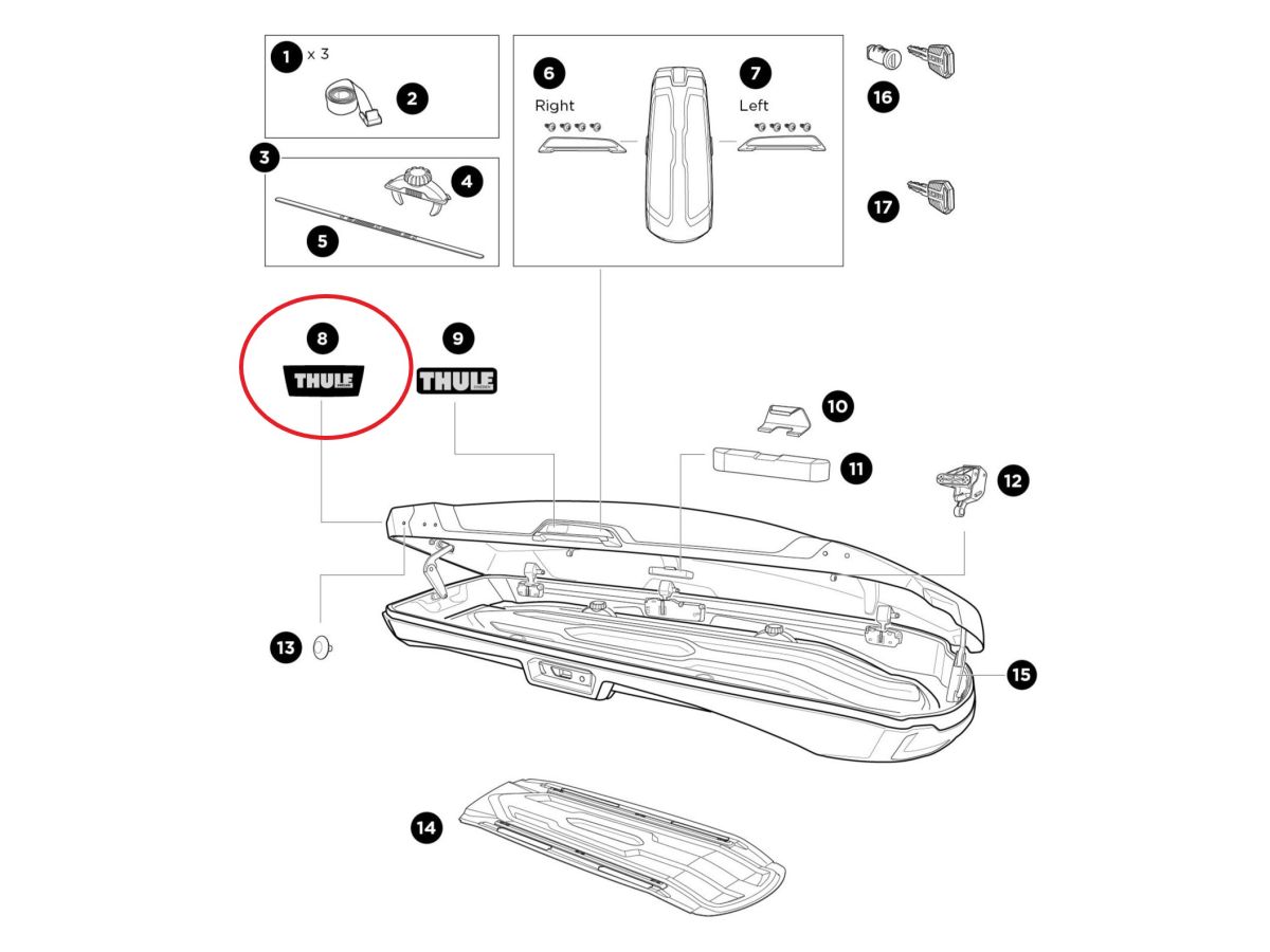 Náhled produktu - Thule Logo rear 54194