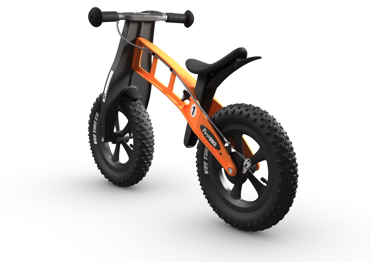 Náhled produktu - Dětské odrážedlo FirstBIKE FAT EDITION oranžové