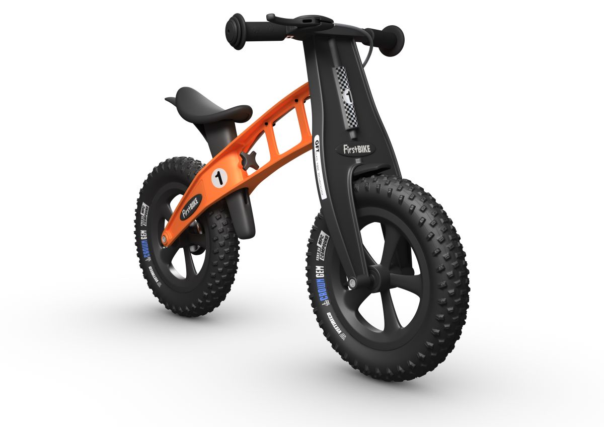Náhled produktu - Dětské odrážedlo FirstBIKE FAT EDITION oranžové