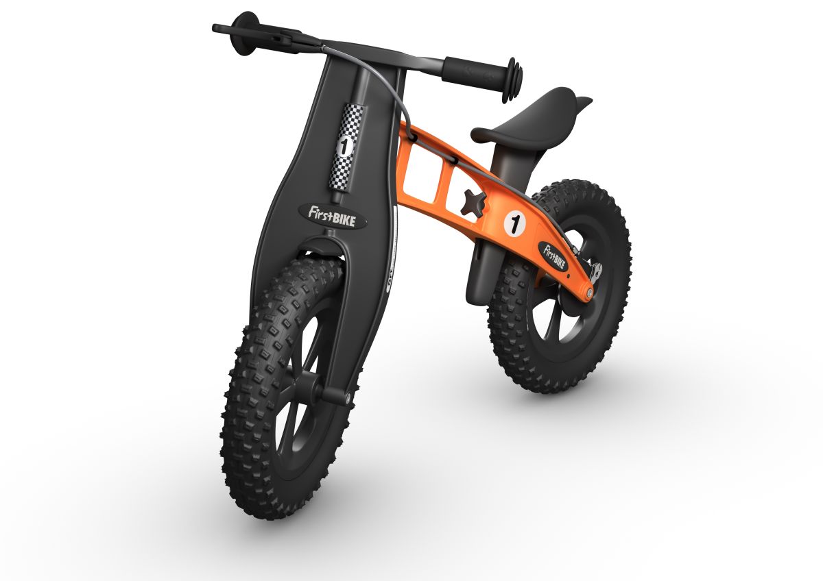 Náhled produktu - Dětské odrážedlo FirstBIKE FAT EDITION oranžové
